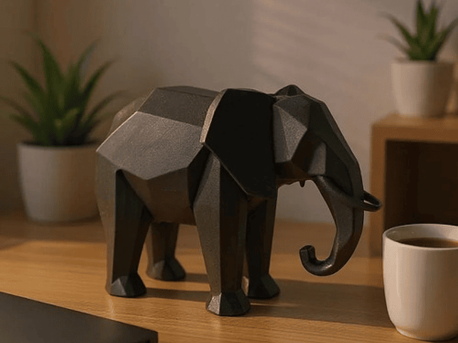 Decoración - Elefante Polígono Minimalista 2