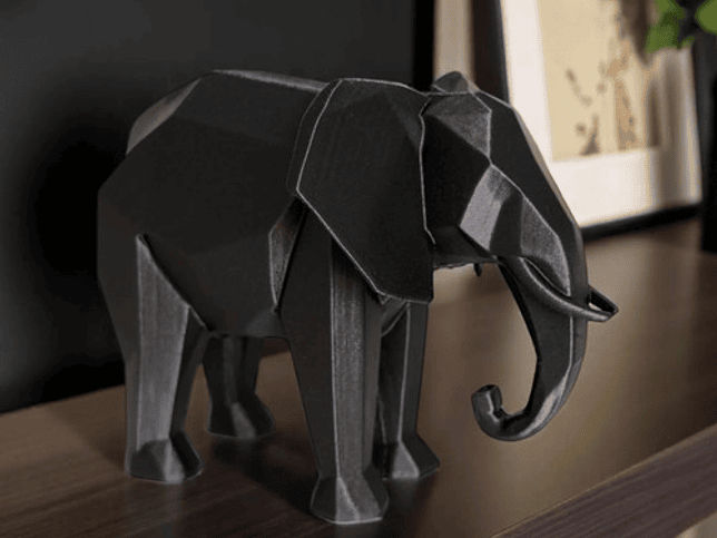 Decoración - Elefante Polígono Minimalista 4