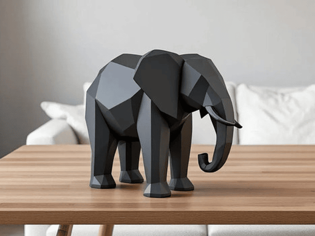 Decoración - Elefante Polígono Minimalista 6