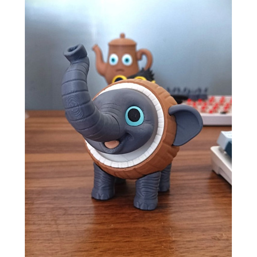 Juguete Italian Brainrot Articulado - Cocofanto Elefanto