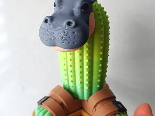 Juguete Italian Brainrot Articulado - Il Cacto Hipopotamo 4