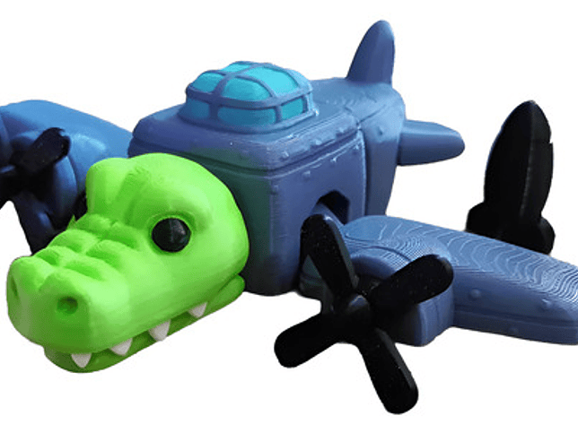 Juguete Italian Brainrot Articulado - Bombardiro Cocodrilo 1