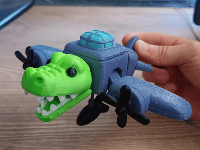 Juguete Italian Brainrot Articulado - Bombardiro Cocodrilo 3