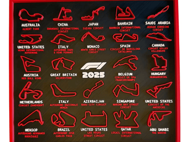 Calendario 3d - Formula 1 2025 1