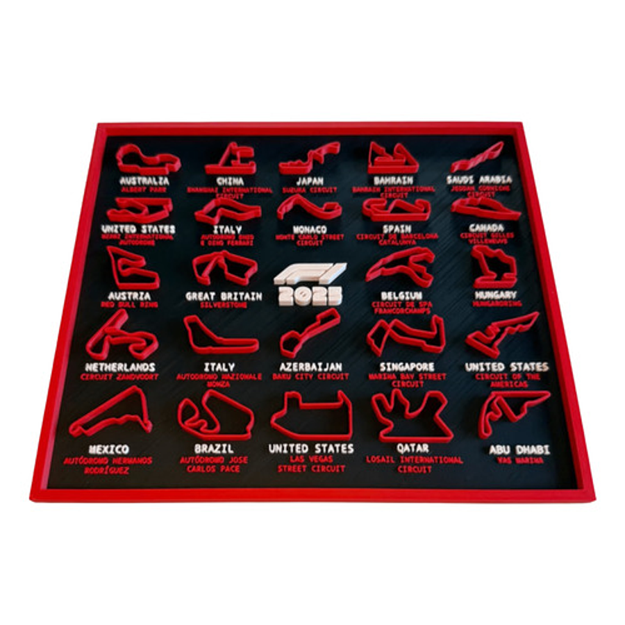 Calendario 3d - Formula 1 2025