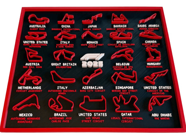 Calendario 3d - Formula 1 2025 2