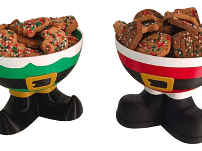 Fuentes Navideñas Con Forma De Pies 1