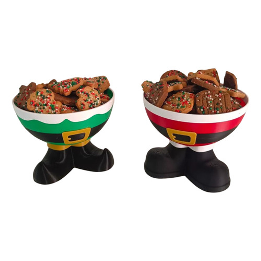 Fuentes Navideñas Con Forma De Pies