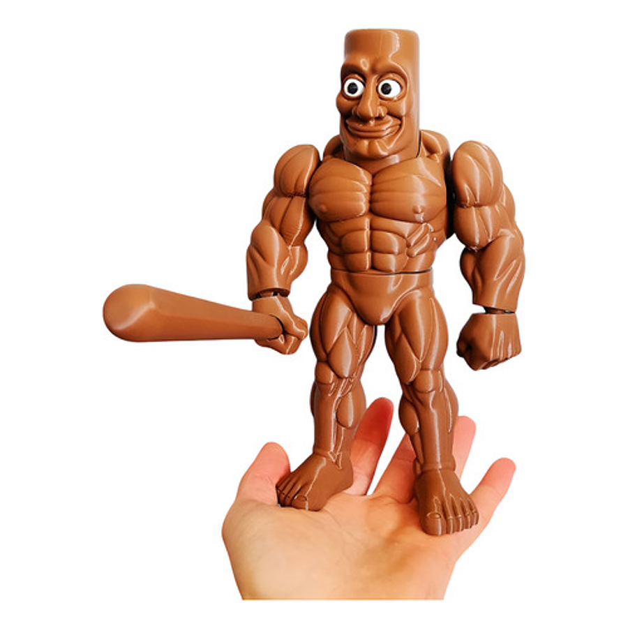 Juguete Italian Brainrot - Tung Tung Tung Muscle Sahur