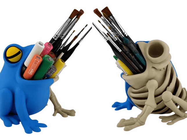 Soporte Para Bolígrafos - Esqueleto De Rana 1