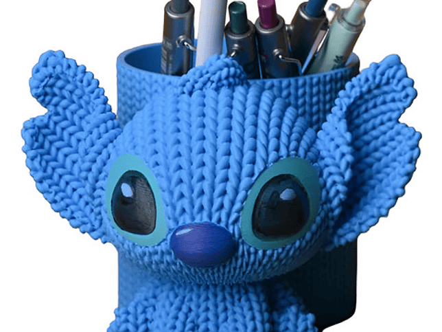 Portalápices - Diseño Stitch Estilo Tejido 1