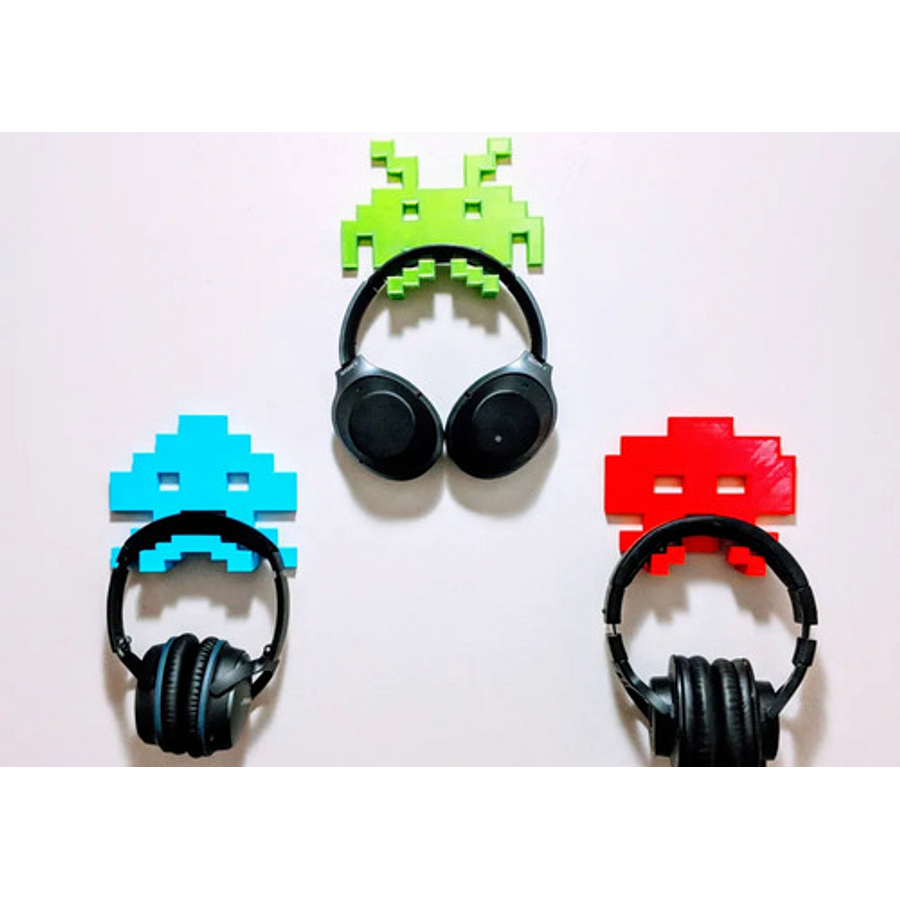 Perchero Para Audífonos - Space Invaders