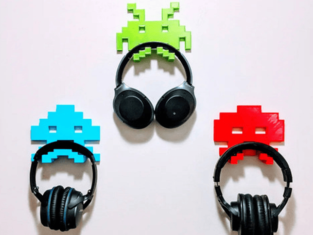 Perchero Para Audífonos - Space Invaders 2