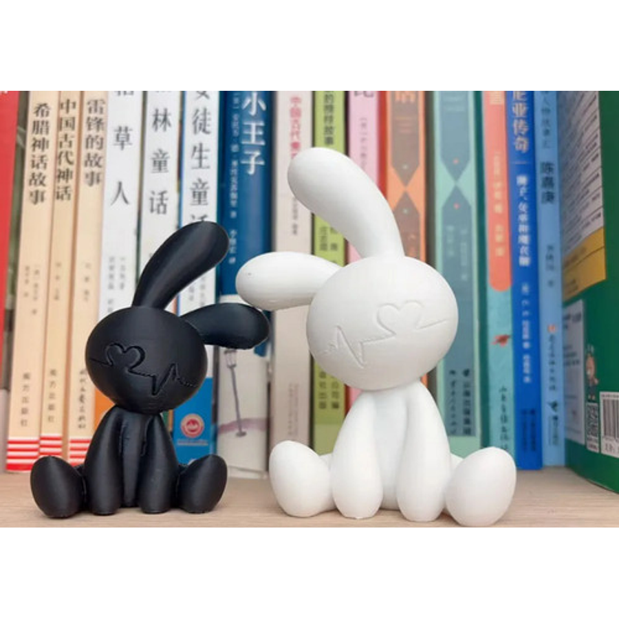 Decoración - Conejitos Blanco Y Negro