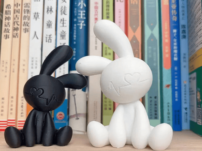 Decoración - Conejitos Blanco Y Negro 2