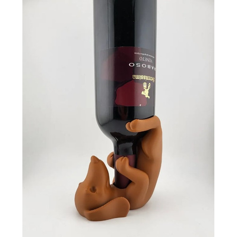 Porta Vino - Diseño Perro Salchicha