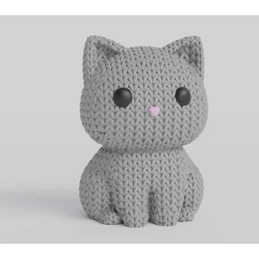 Mini Figura - Gato Estilo Tejido