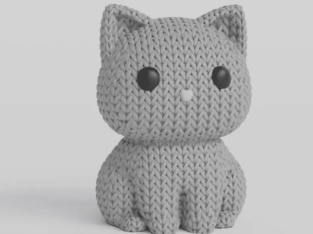 Mini Figura - Gato Estilo Tejido 2