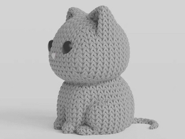 Mini Figura - Gato Estilo Tejido 3