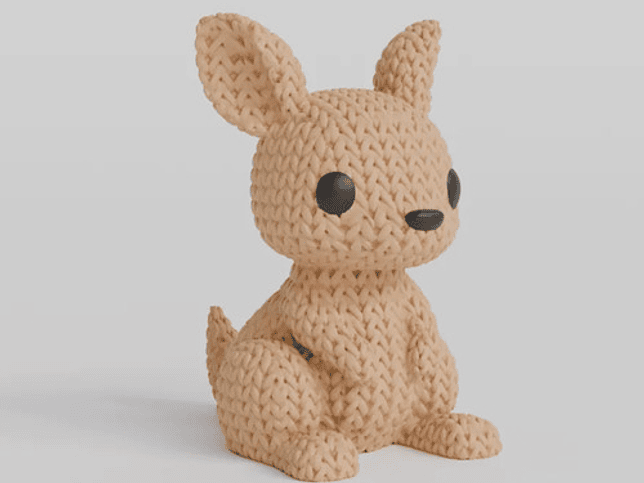 Mini Figura - Canguro Estilo Tejido 4