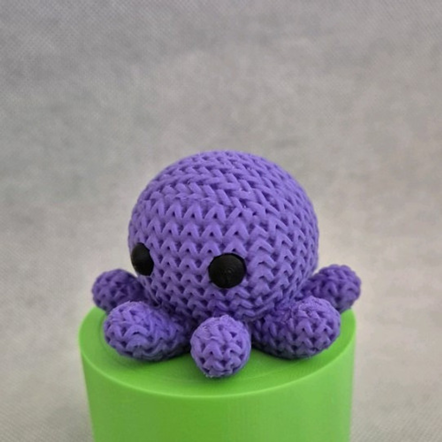 Mini Figura - Pulpo Estilo Tejido