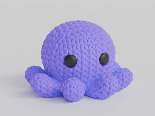 Mini Figura - Pulpo Estilo Tejido 3