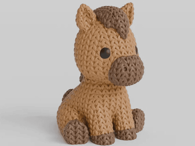 Mini Figura - Caballo Estilo Tejido 2