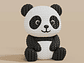 Mini Figura - Panda Estilo Tejido - Miniatura 2