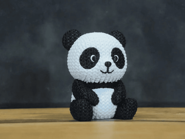 Mini Figura - Panda Estilo Tejido 3