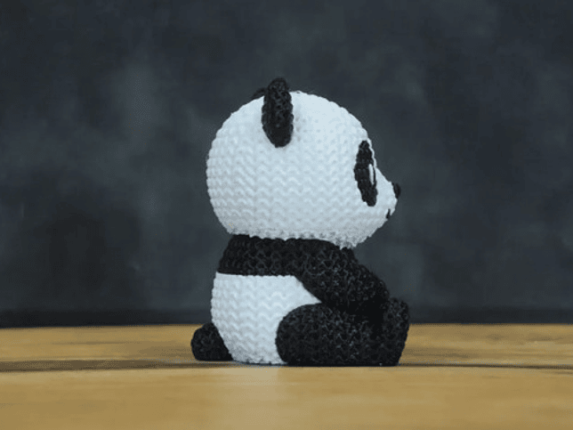 Mini Figura - Panda Estilo Tejido 4