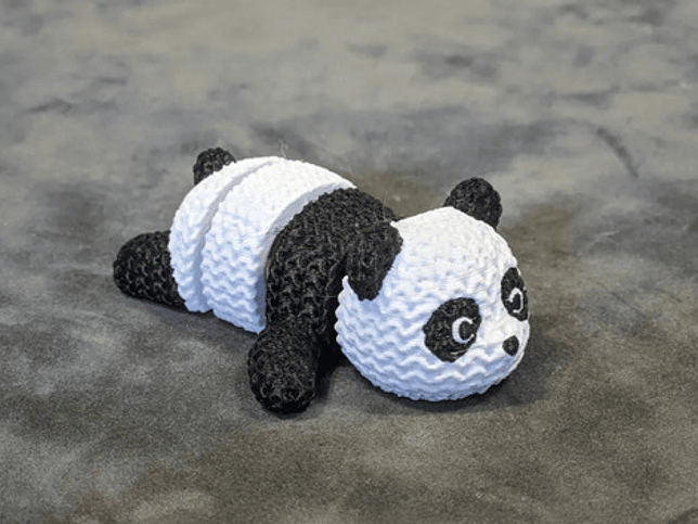 Llavero Panda - Estilo Tejido 3