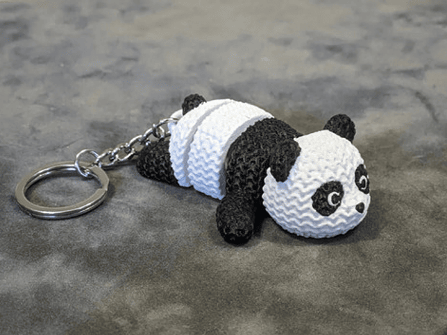 Llavero Panda - Estilo Tejido 4