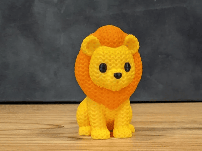 Mini Figura - León Estilo Tejido 3