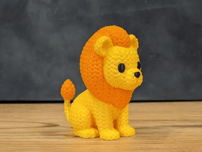 Mini Figura - León Estilo Tejido 4
