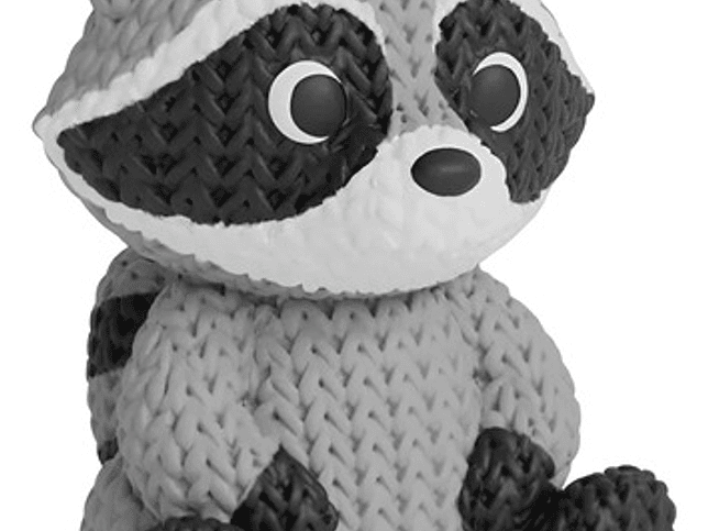 Mini Figura - Mapache Estilo Tejido 1