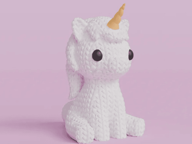 Mini Figura - Unicornio Estilo Tejido 2