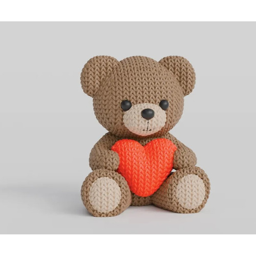 Mini Figura - Osito Estilo Tejido