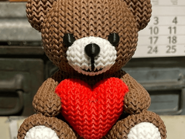 Mini Figura - Osito Estilo Tejido 3