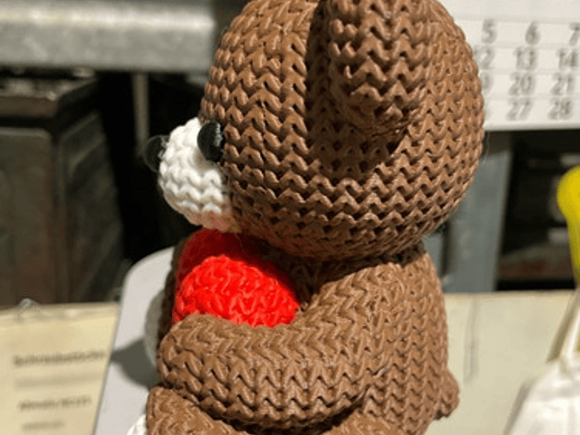 Mini Figura - Osito Estilo Tejido 4