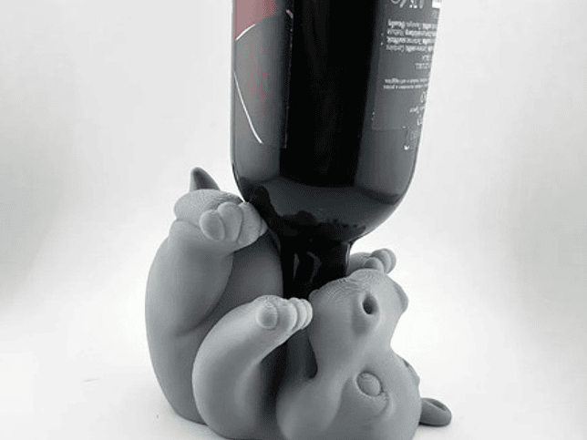 Porta Vino - Diseño Hipopótamo 2