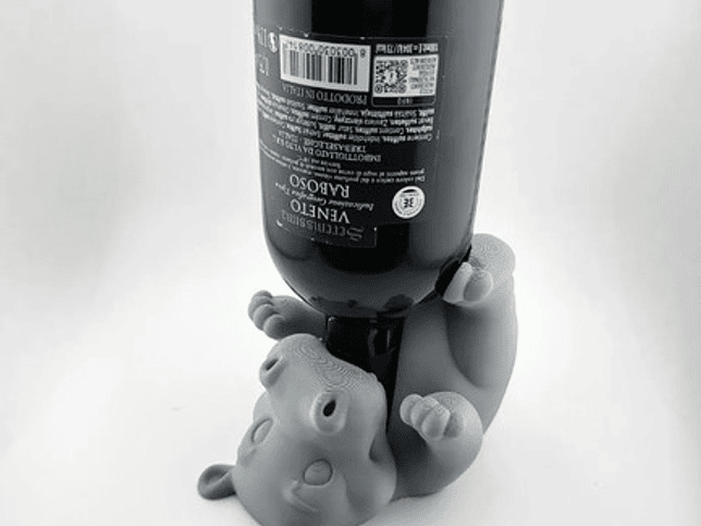 Porta Vino - Diseño Hipopótamo 4