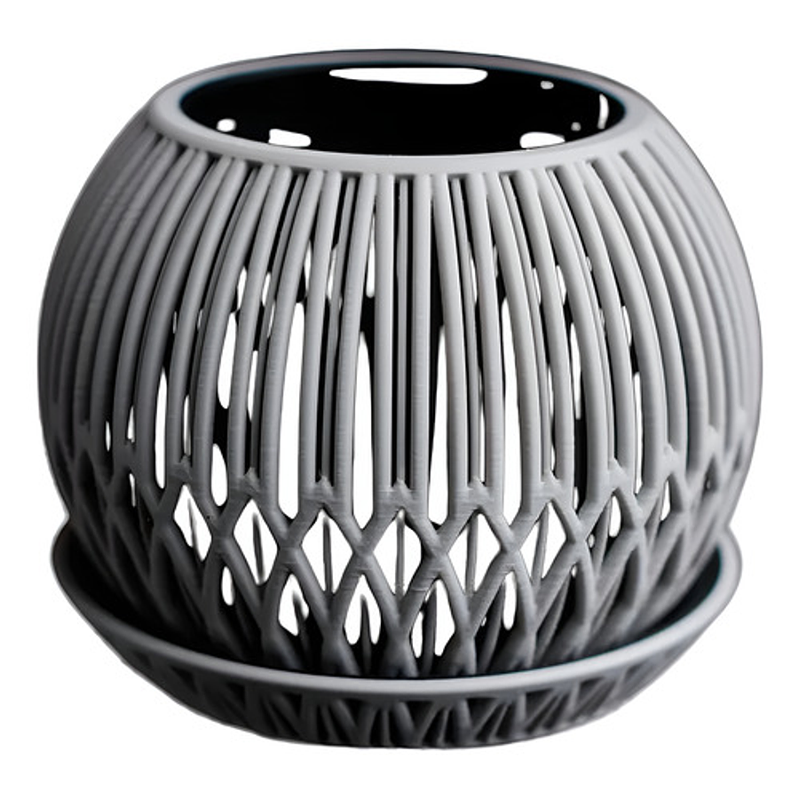 Macetero Moderno Gris