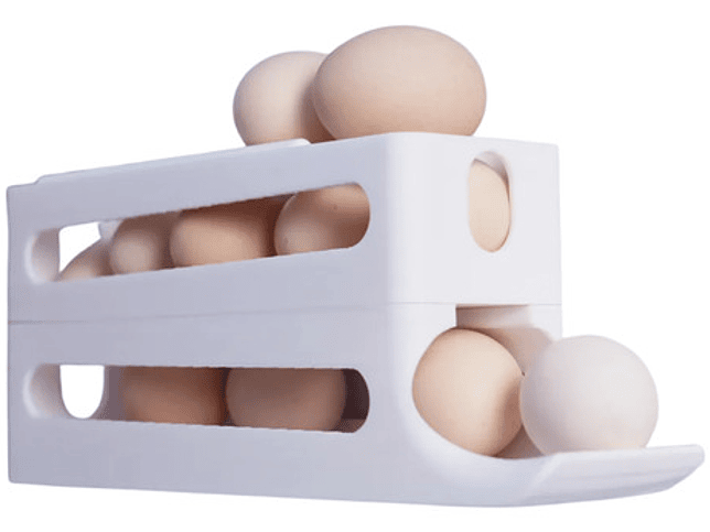 Rejilla Apilable Y Deslizante Para Huevos Blanco 1