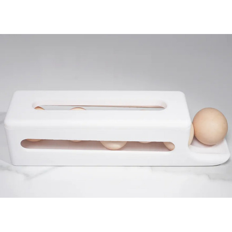 Rejilla Apilable Y Deslizante Para Huevos Blanco