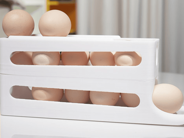 Rejilla Apilable Y Deslizante Para Huevos Blanco 3