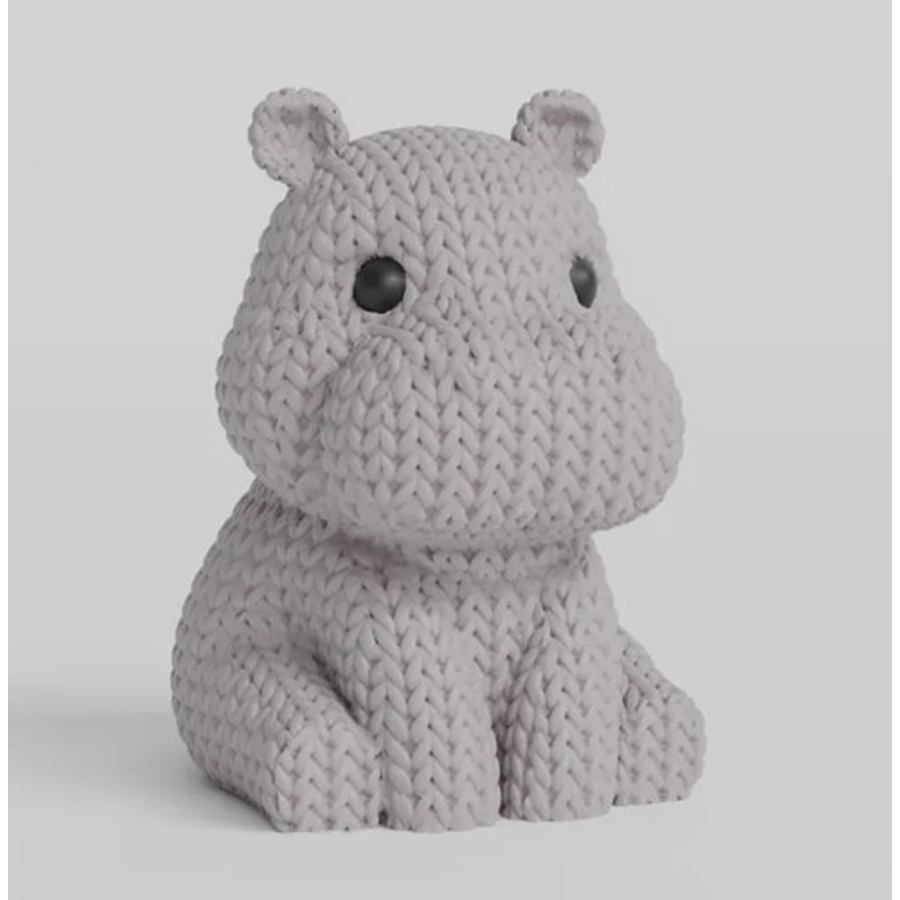 Mini Figura - Hipopótamo Estilo Tejido