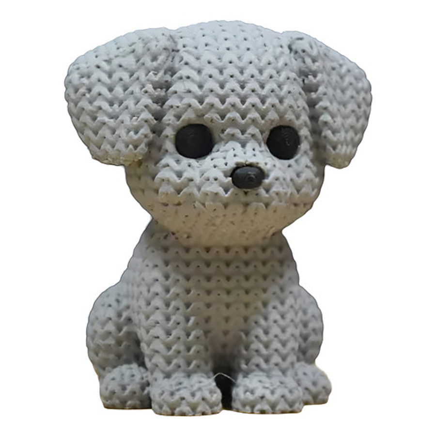 Mini Figura - Perro Estilo Tejido