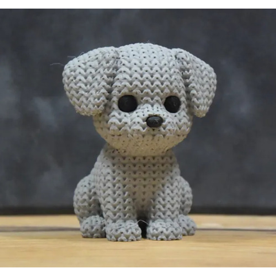 Mini Figura - Perro Estilo Tejido