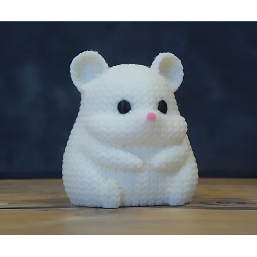 Mini Figura - Hámster Estilo Tejido