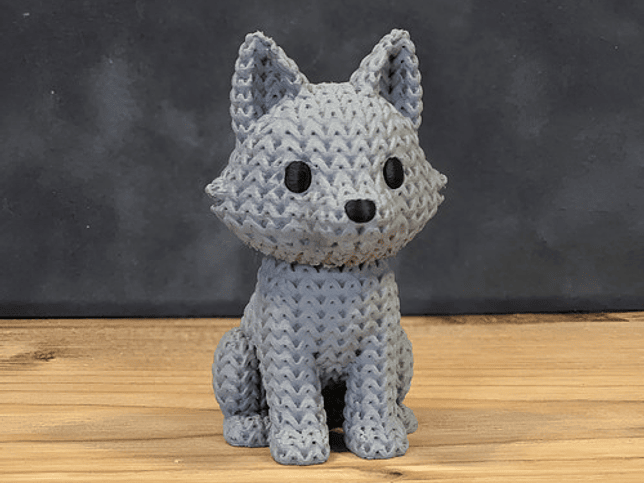 Mini Figura - Lobo Estilo Tejido 2